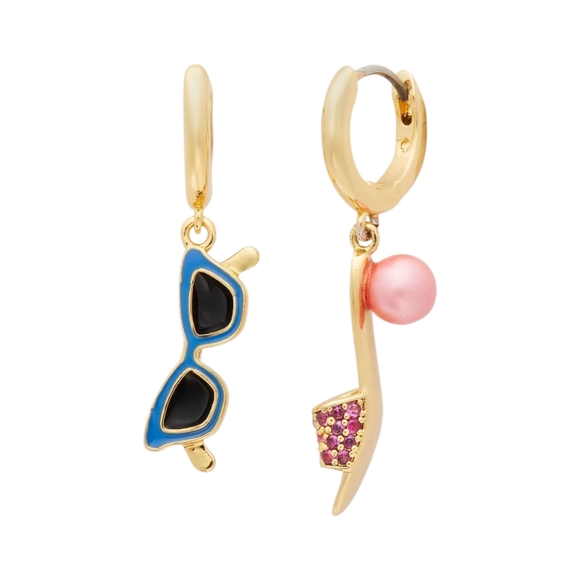 Kate Spade Sweet Treasures Charms  Huggies Earrings - Picture 1 of 4
